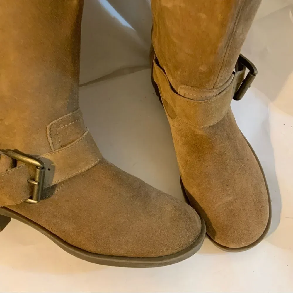 Jessica Simpson Brown Leather/Suede Over The Knee Boots Size 9.5